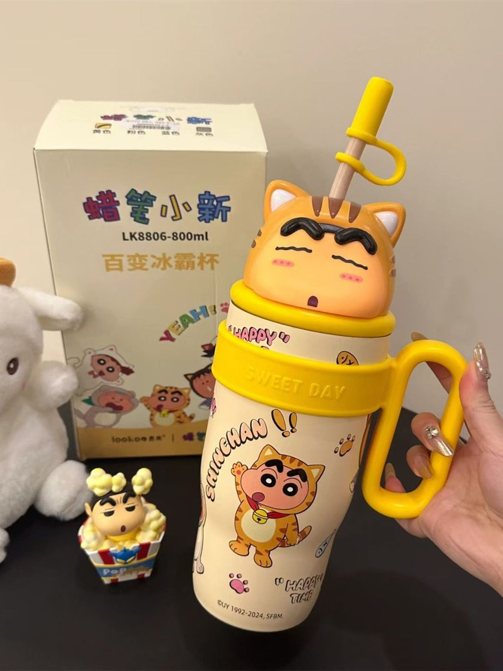 3D Shinchan Insulated Steel Tumbler - Cutest Sipper